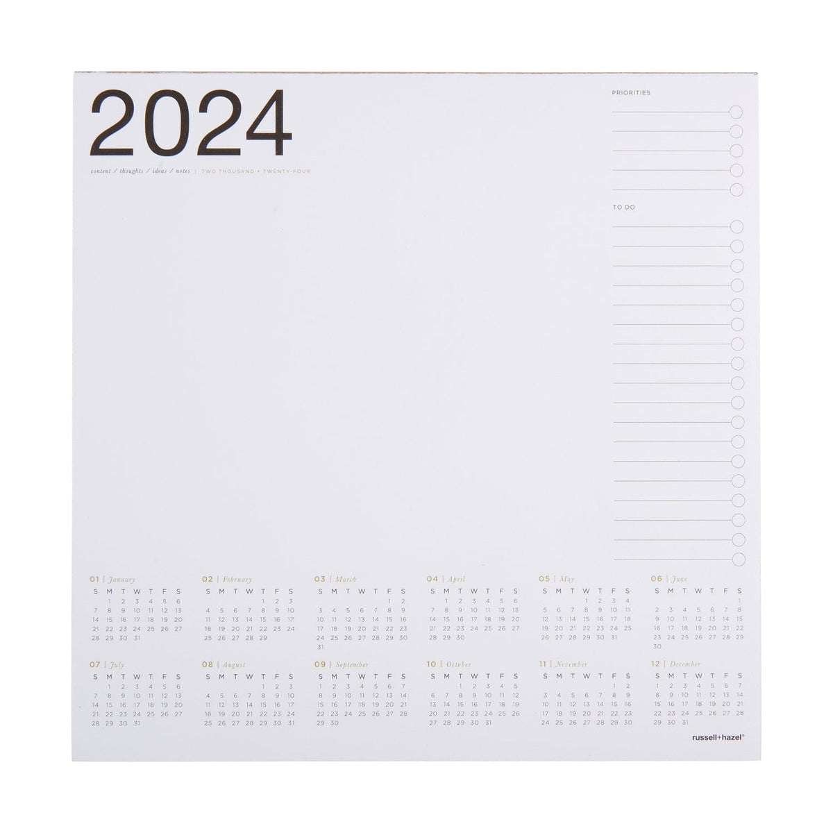 2024 Smart Deck Desktop Calendar 2024 61907 russell+hazel Calendar