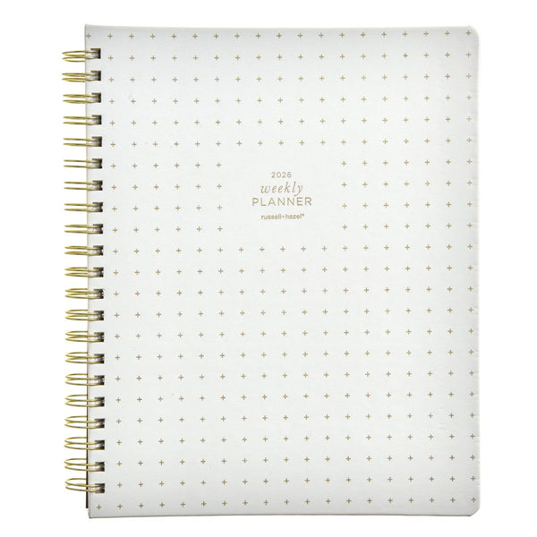 2026 Weekly Planner - Bone Vegan Leather with Gold Foil Weekly