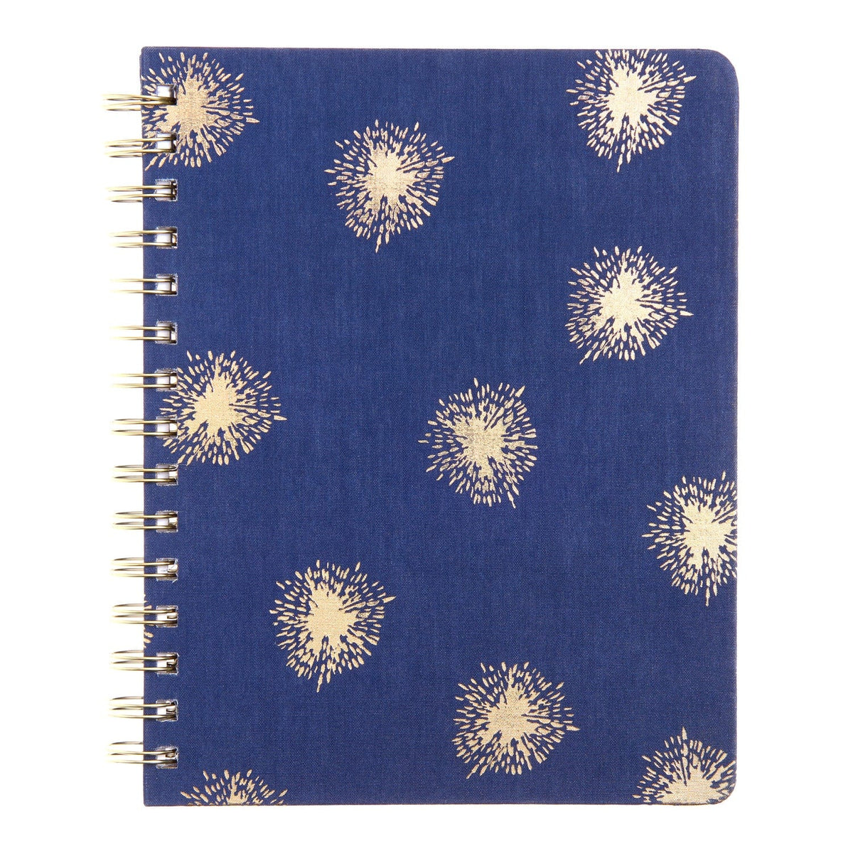 A5 Spiral Bookcloth Notebook - Navy Burst 68675 russell+hazel Notebook