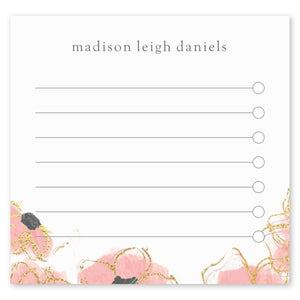 Floral Custom 3x3 Post It Note - 6 Pads White 97783 russell+hazel