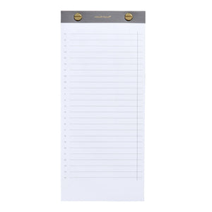 Riveted Paper Listpad - Charcoal 94295 russell+hazel Notepad