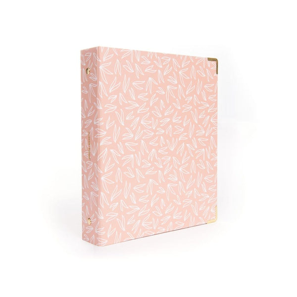 Mini 3-Ring Binder (8 x 9), 1 Rings, Reinforced Metal Corners, Pom  Design Soft Touch Cover (55749)