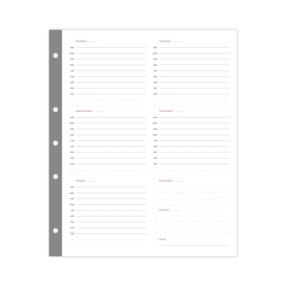 Weekly Planning Signature Binder Insert - SmartDate 36918 russell+hazel Binder Insert - Signature