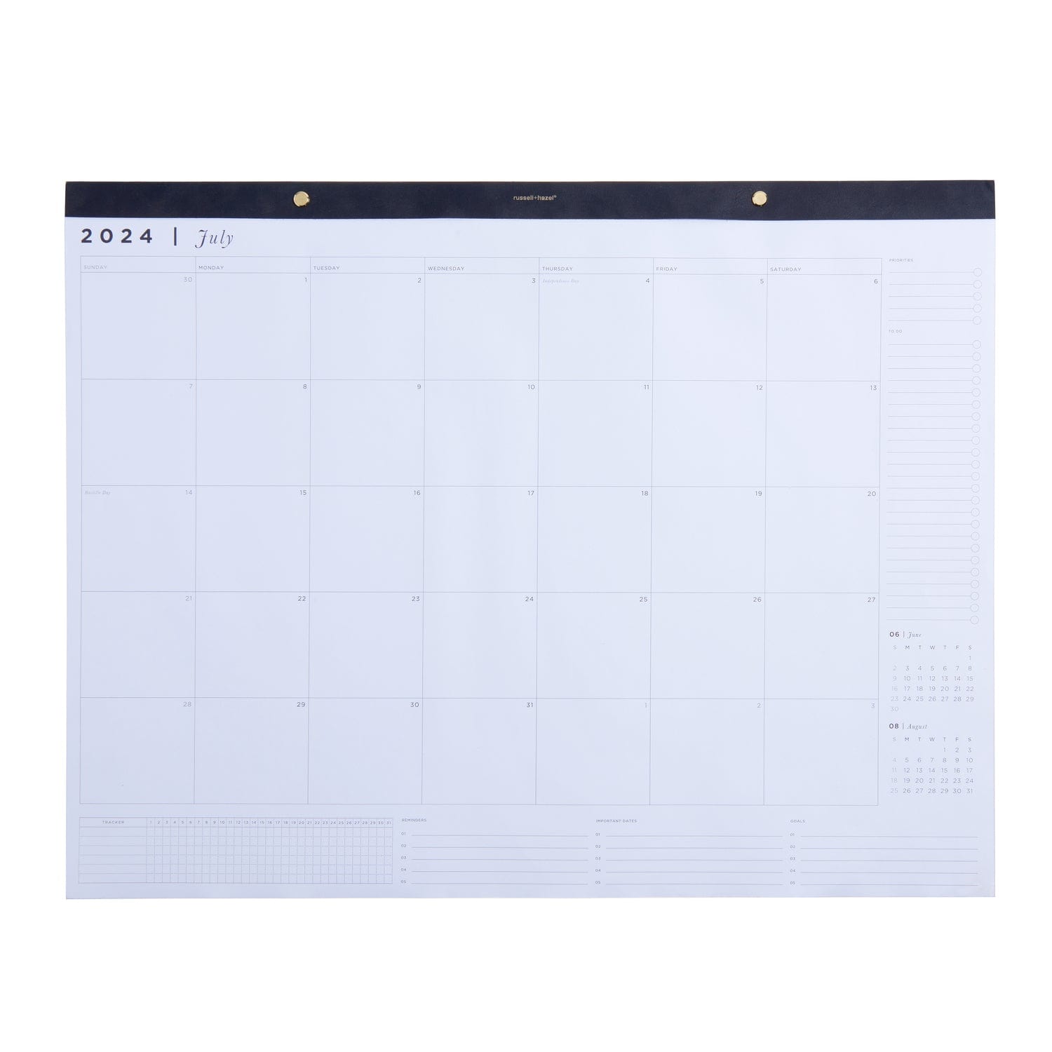2024-2025 Monthly Desktop Calendar 99987 russell+hazel Calendar