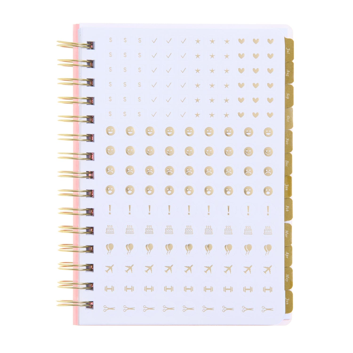 2025-2026 A5 Weekly Planner - Blush Acrylic 103356 russell+hazel Planner