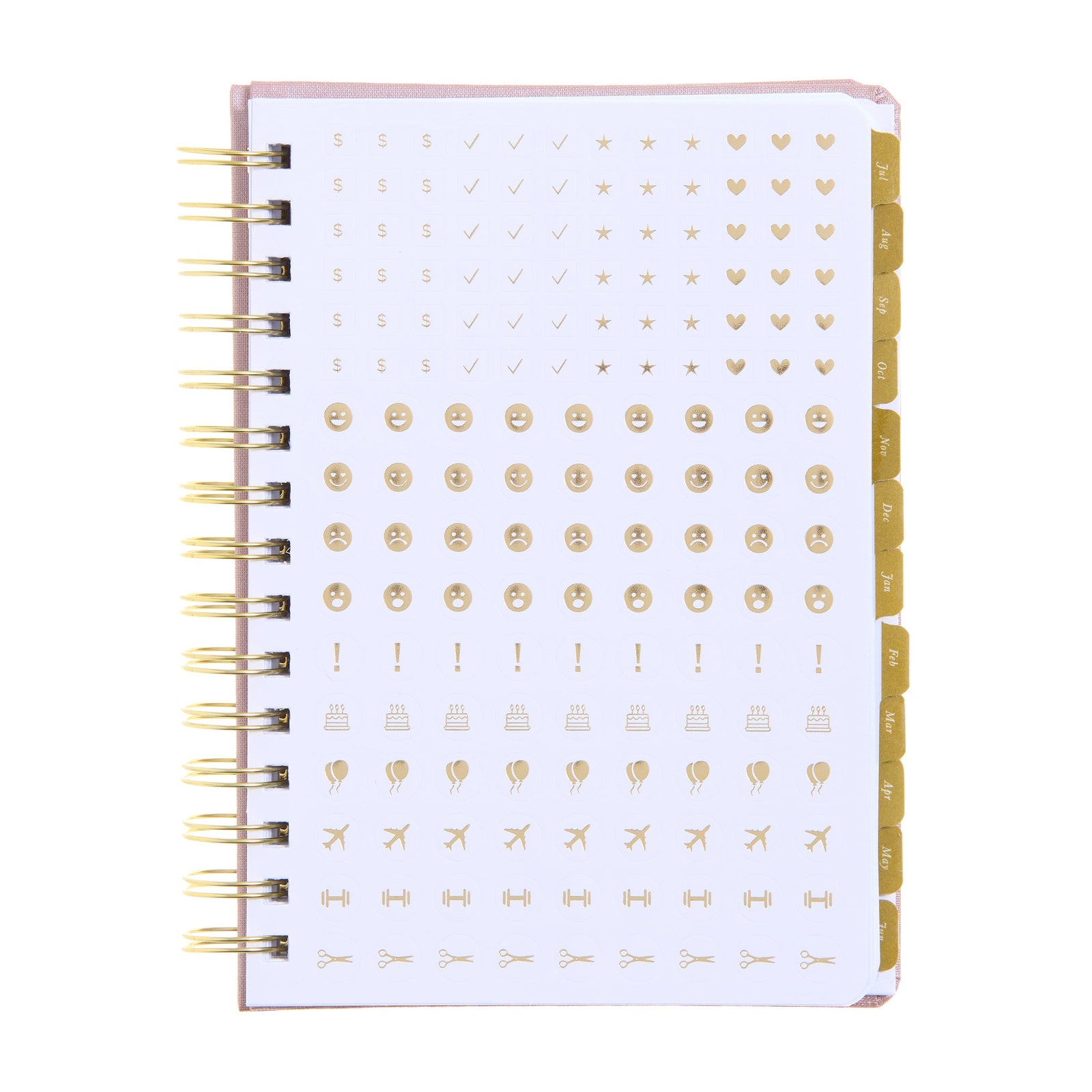 2025-2026 A5 Weekly Planner - Blush Bookcloth 103352 russell+hazel Planner