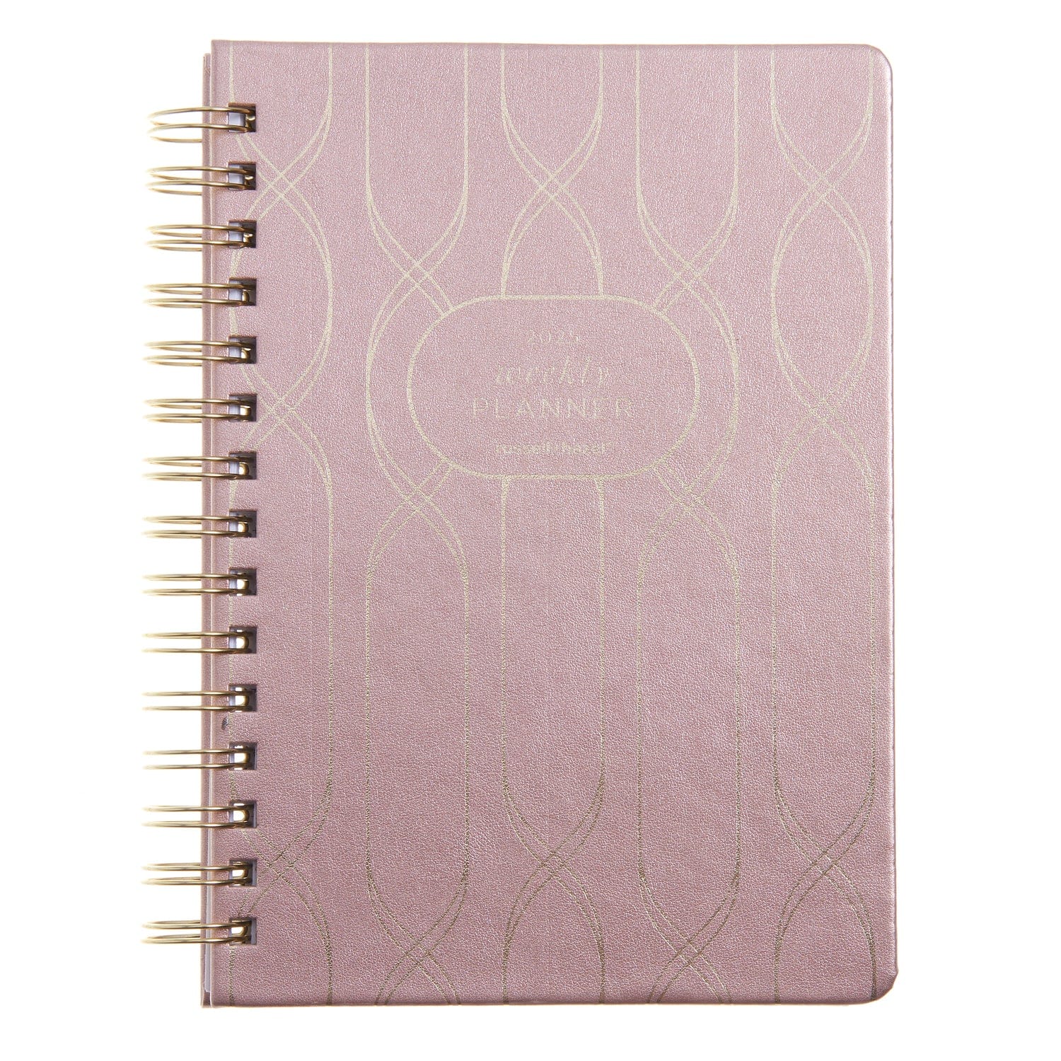 2025 A5 Weekly Planner - Spiral Vegan Leather - Blush 100616 russell+hazel Planner