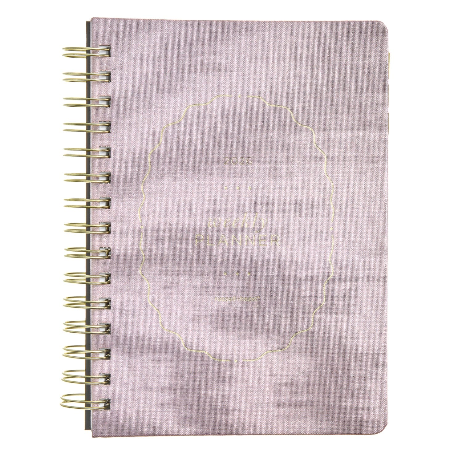 2026 A5 Weekly Planner - Spiral Bookcloth - Blush 105863 russell+hazel Planner