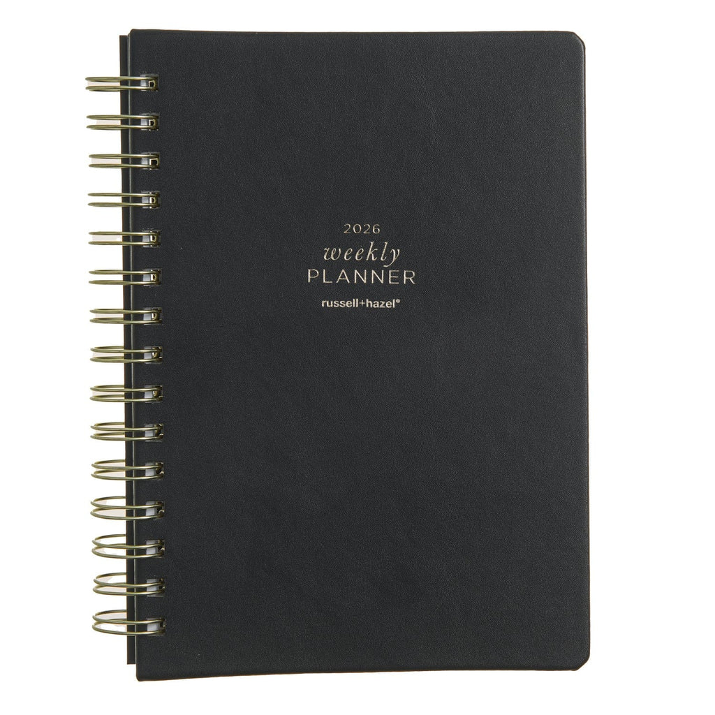 2026 Planner, Hardcover Leather Weekly And Monthly Planner, January 2026 - December 2026, Spiral Yearly Agenda Organizer Book 2026 With Tabs, Daily Calendar Planners For School Work Home, A5 (5.75" X 8.38