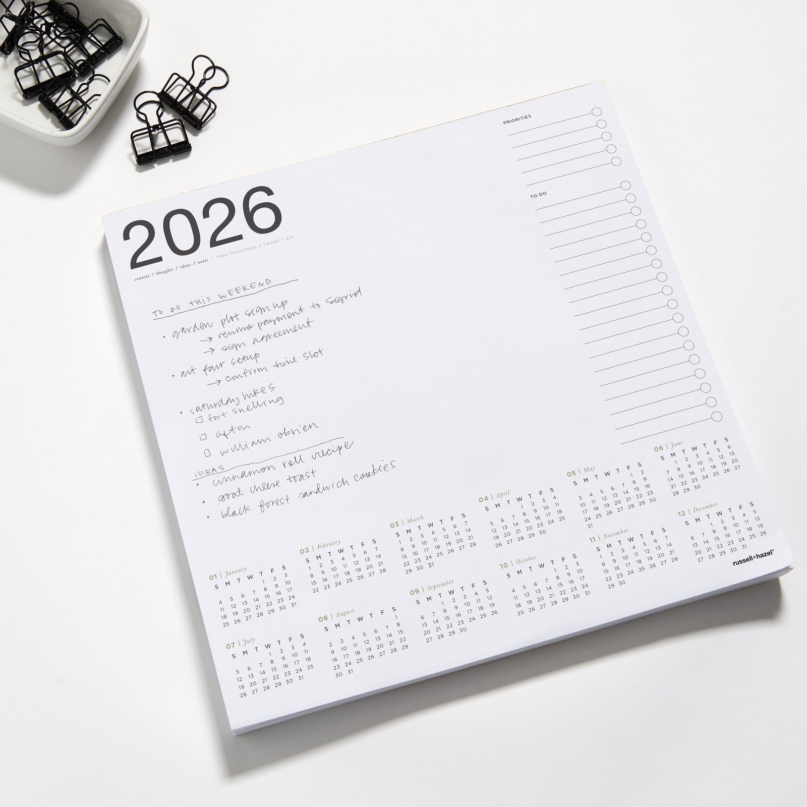 2026 Smart Deck Desktop Calendar 2026 105994 russell+hazel Calendar