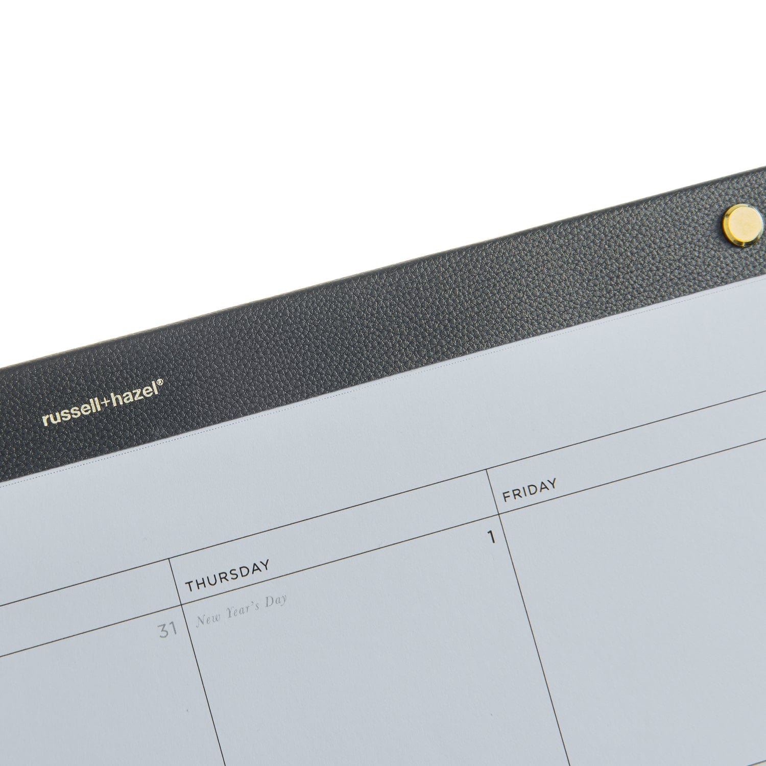 2026 Vegan Leather Desktop Calendar - 22" x 17" - 12 Months - December-January 105877 russell+hazel Calendar