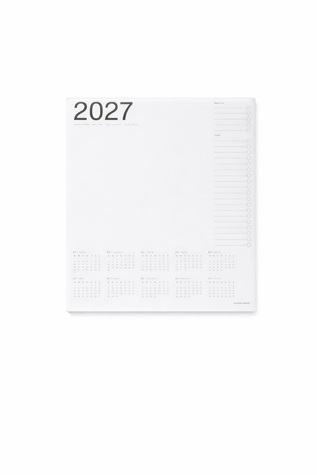 2027 Smart Deck Desktop Calendar 2027 110112 russell+hazel Calendar