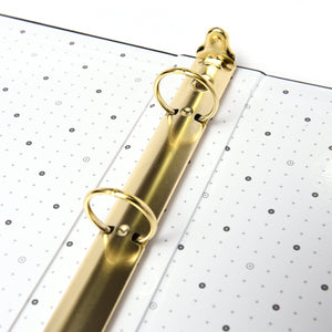 3 Ring Mini Binder - Black Vegan Leather 28782 russell+hazel Binder - Signature