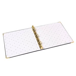 3 Ring Mini Binder - Black Vegan Leather 28782 russell+hazel Binder - Signature