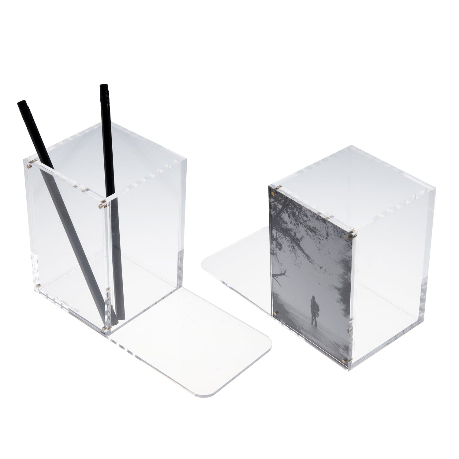 Acrylic Bookend Set 49793 russell+hazel Acrylic Organization