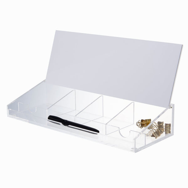 Acrylic Dry Erase Desk Organizer with Black Dry Erase Marker (95441
