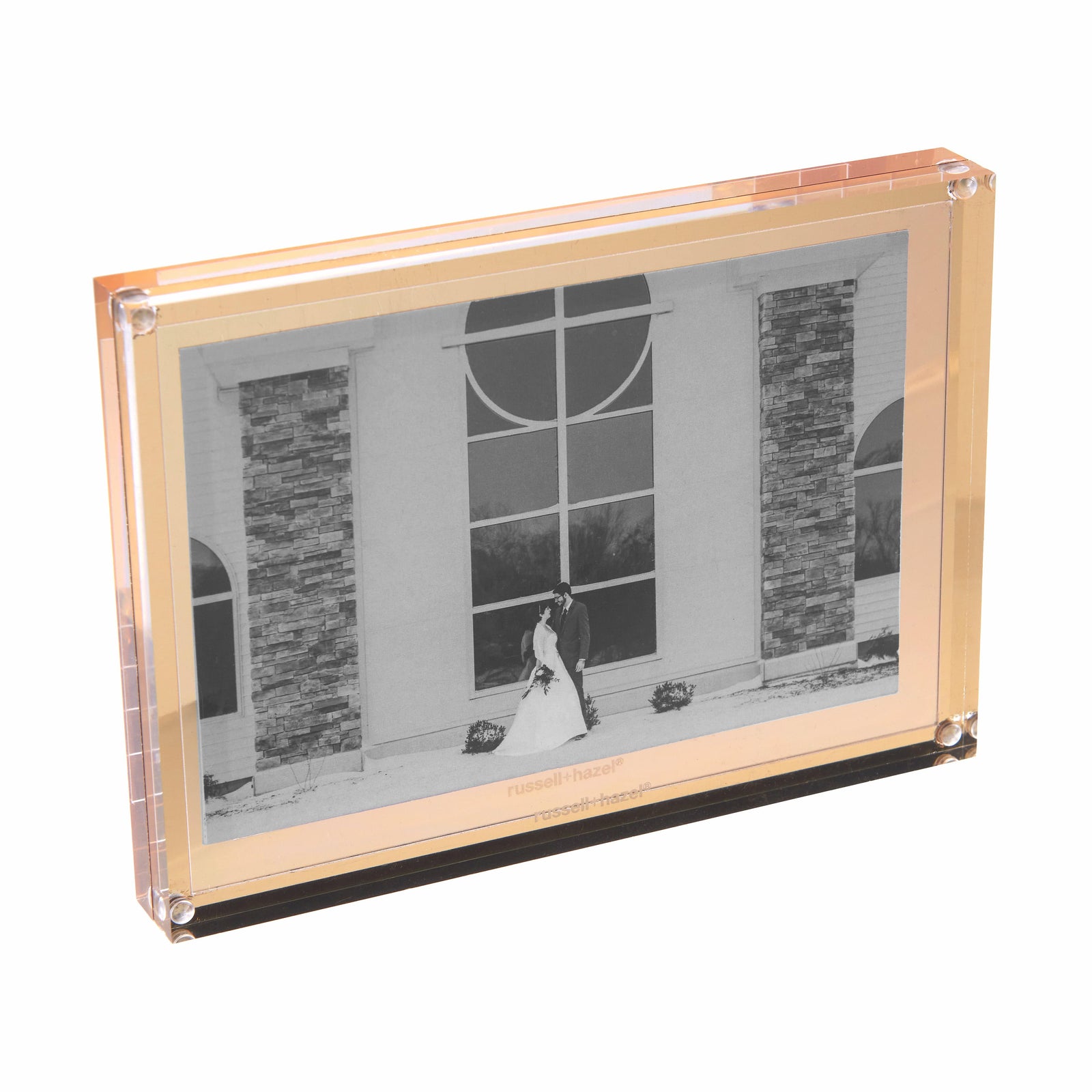 Acrylic + Gold Picture Frame - 3.5 x 5 inches russell+hazel Acrylic Organization