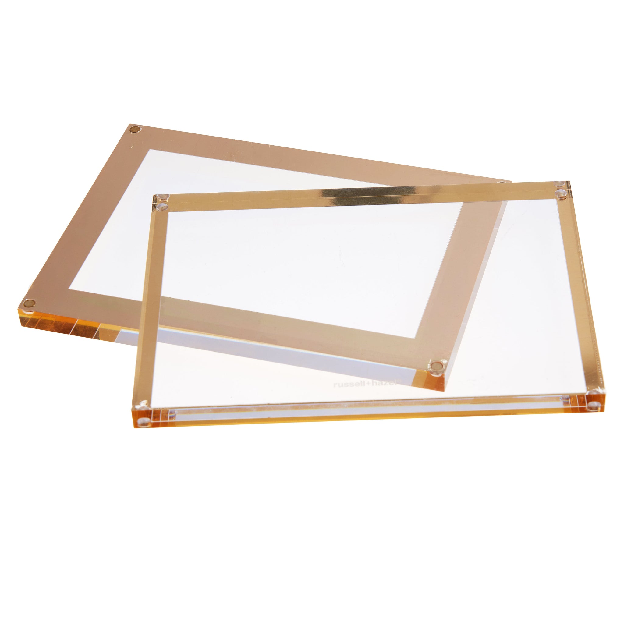 Acrylic Double Sided Photo Frame – 3.5 X 5 Inch, Tabletop Magnetic Frame, 1 Pack