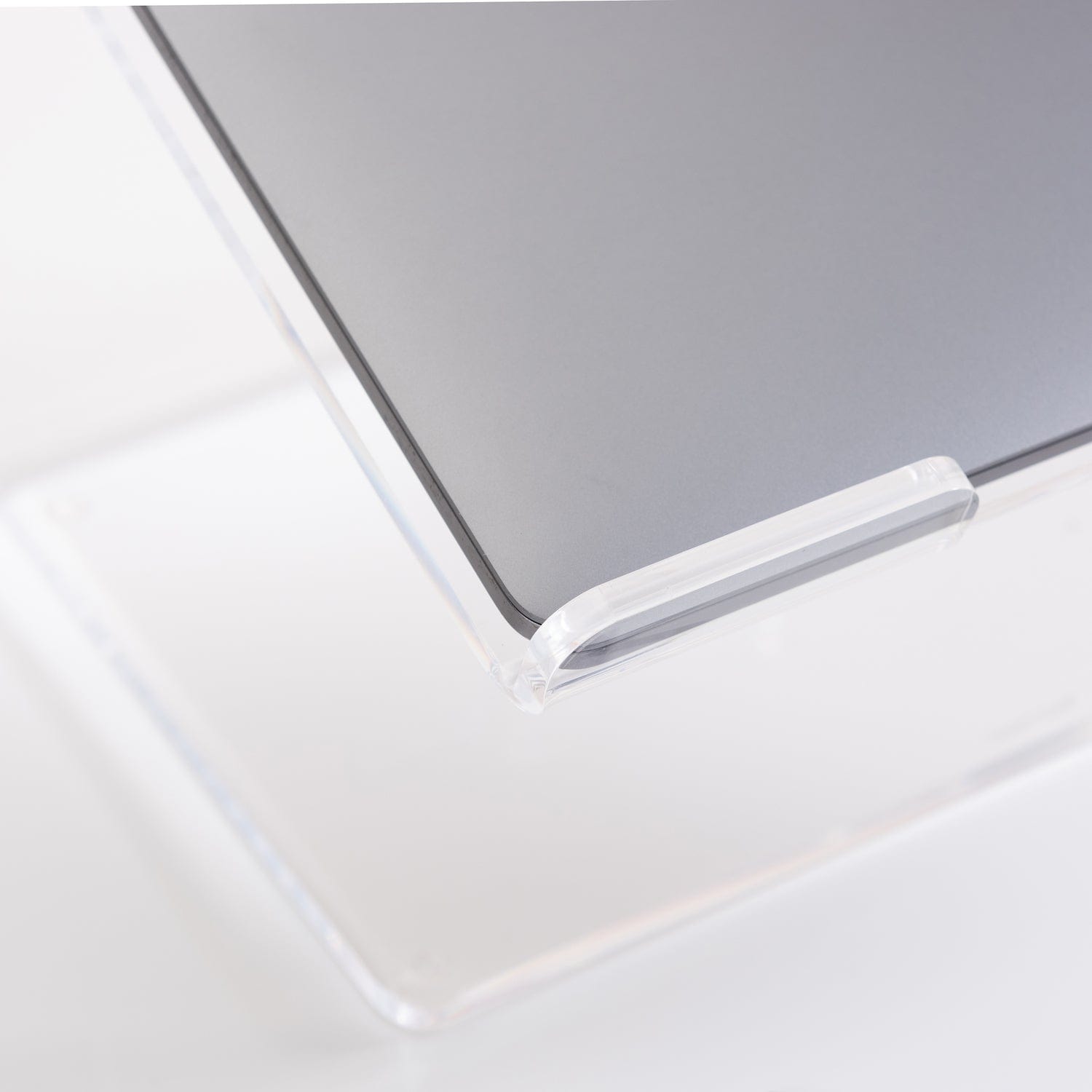 Clear Acrylic Laptop Stand, 14 x 12.125 x 8.75, with Cable Management,  For Up to 16 Laptops (51183)