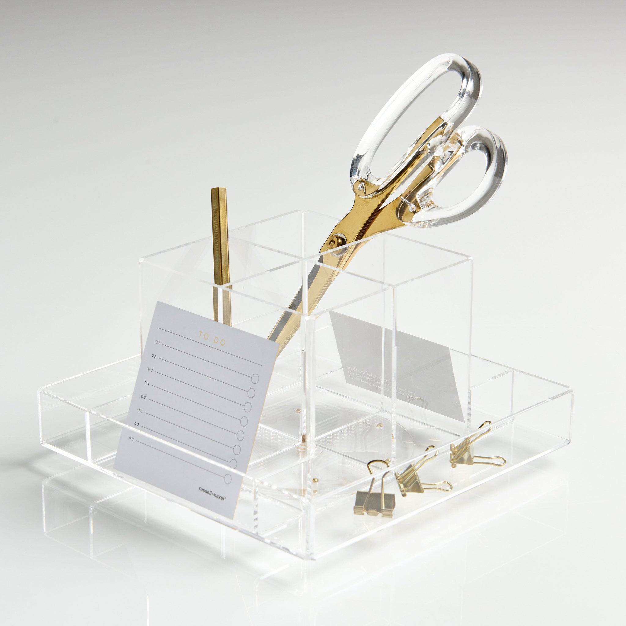 Rotating Desk Carousel russell+hazel Fine Line Acrylic Carousel – 8