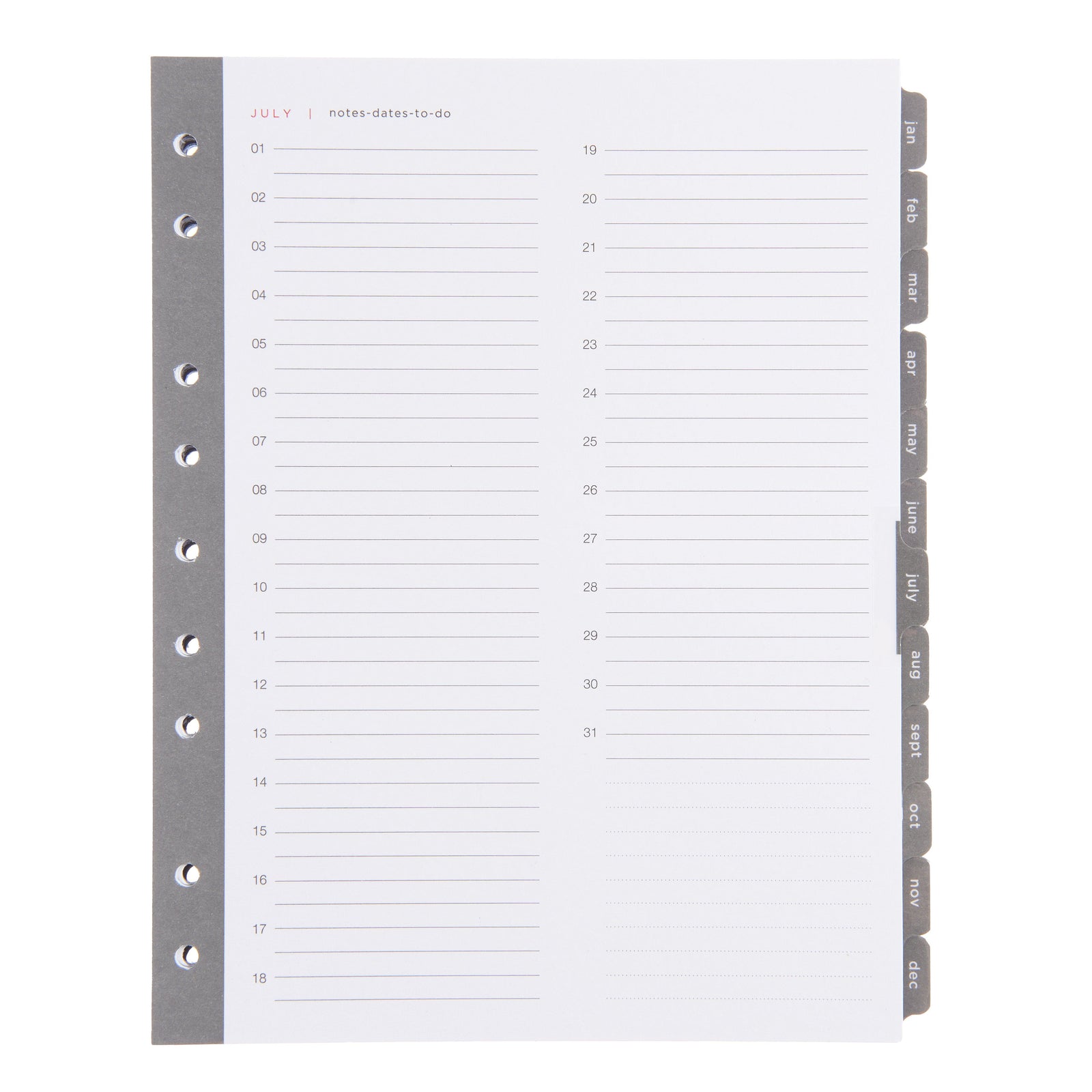 July 2024 - December 2025 Mini Month Tabs 102671 russell+hazel Tabs