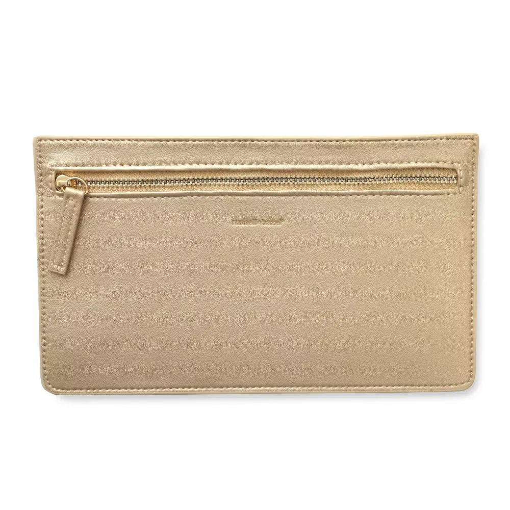 Mini Pencil Case - Gold Vegan Leather 93133 russell+hazel Pencil Case