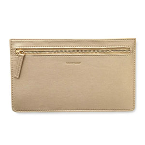 Mini Pencil Case - Gold Vegan Leather 93133 russell+hazel Pencil Case
