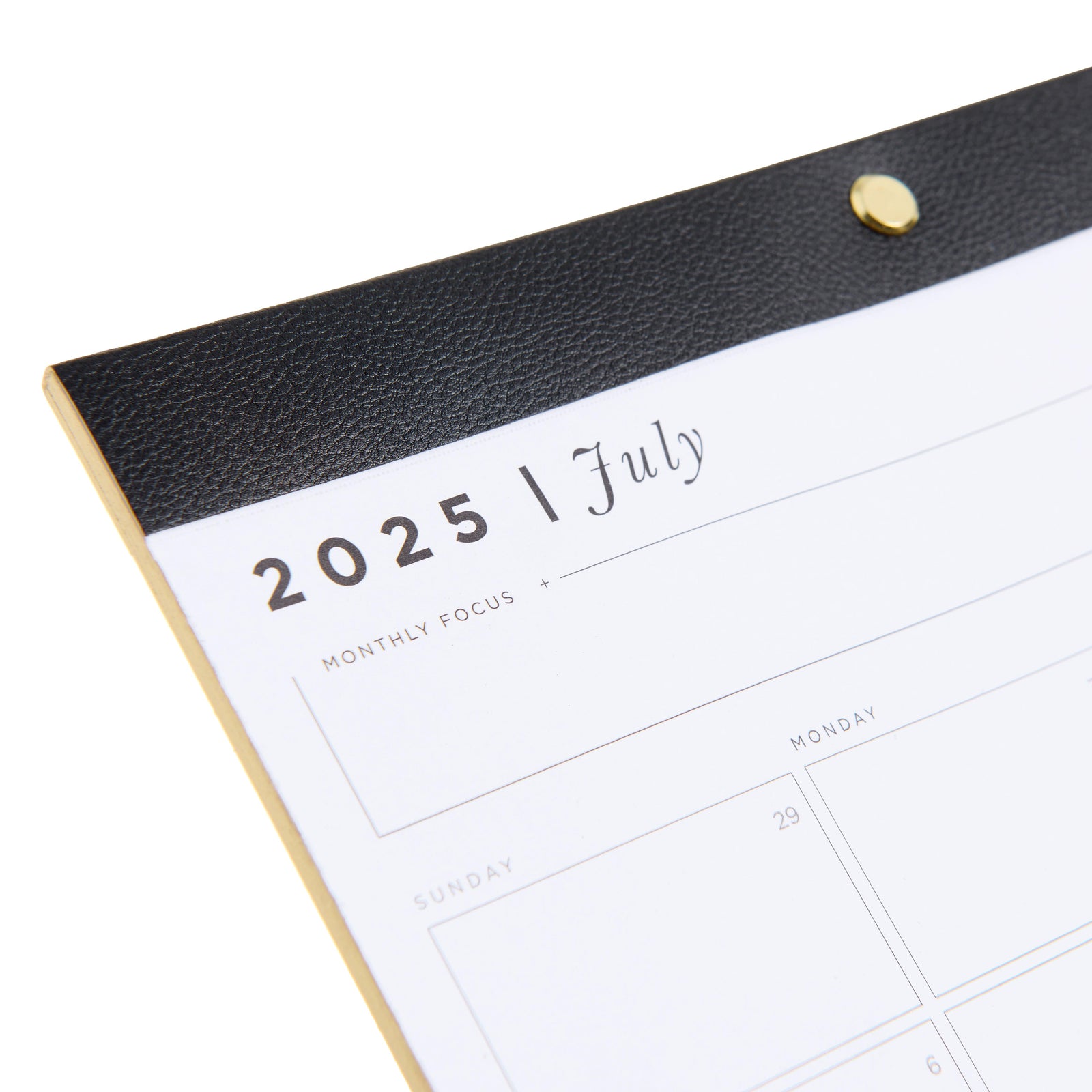 Vegan Leather Desktop Calendar - 11" x 17" - 12 Months 103364 russell+hazel Calendar