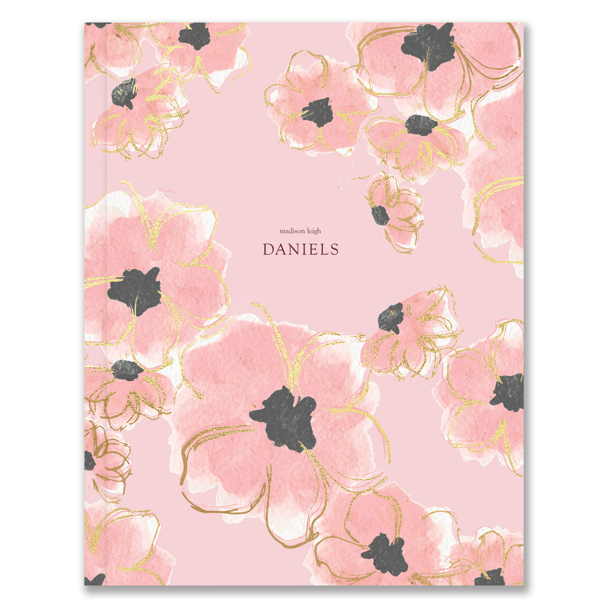 8.5&quot; x 11&quot; Hardcover Floral Custom Notebook russell+hazel Notebook