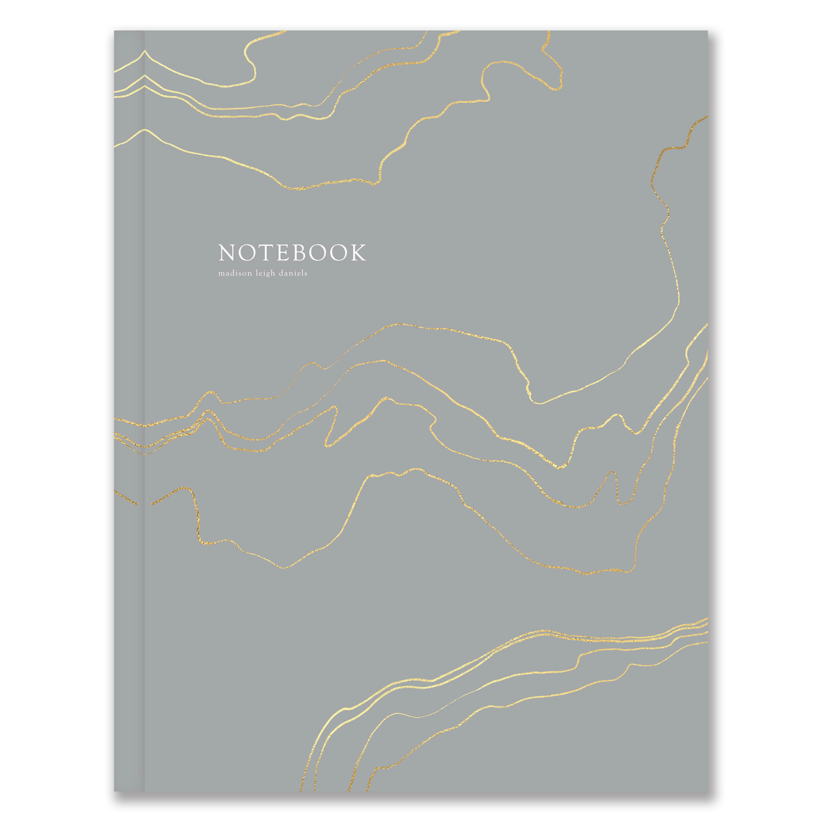 8.5&quot; x 11&#39; Hardcover Gray Marble Custom Notebook russell+hazel Notebook