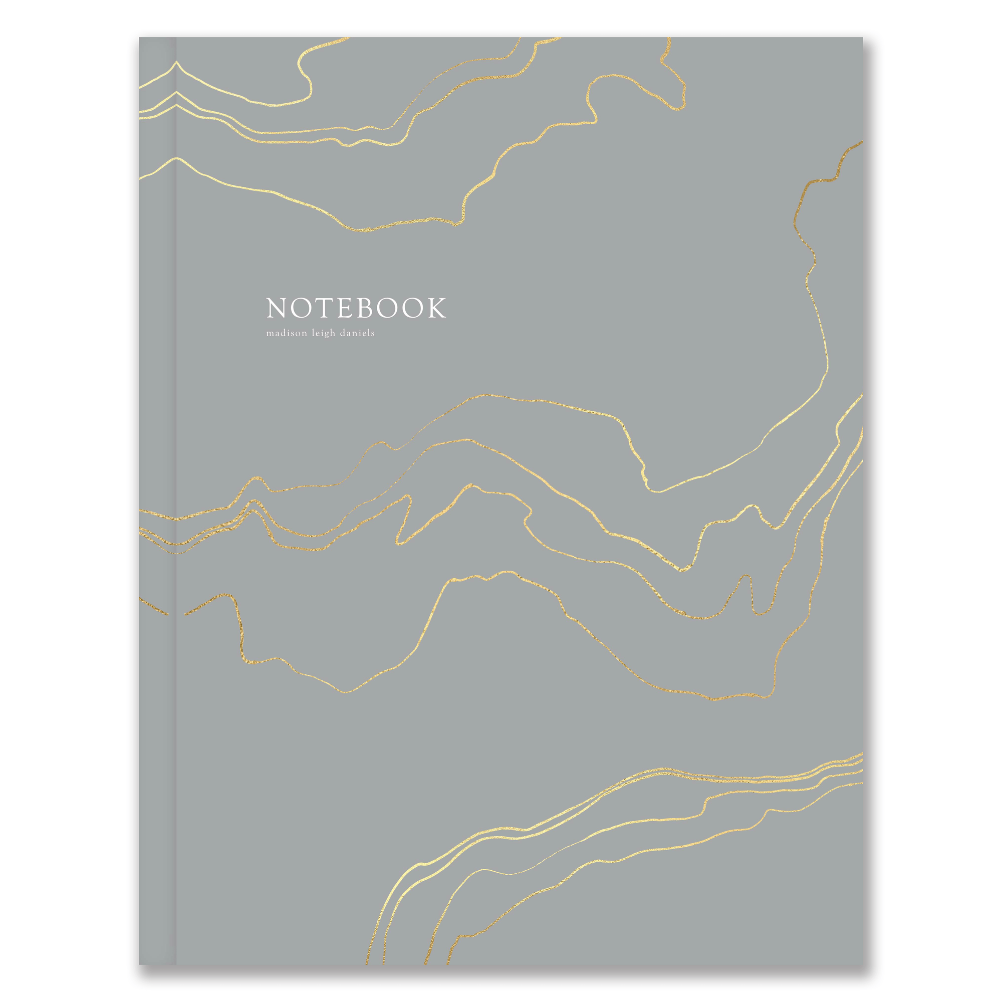 8.5" x 11' Hardcover Gray Marble Custom Notebook russell+hazel Notebook