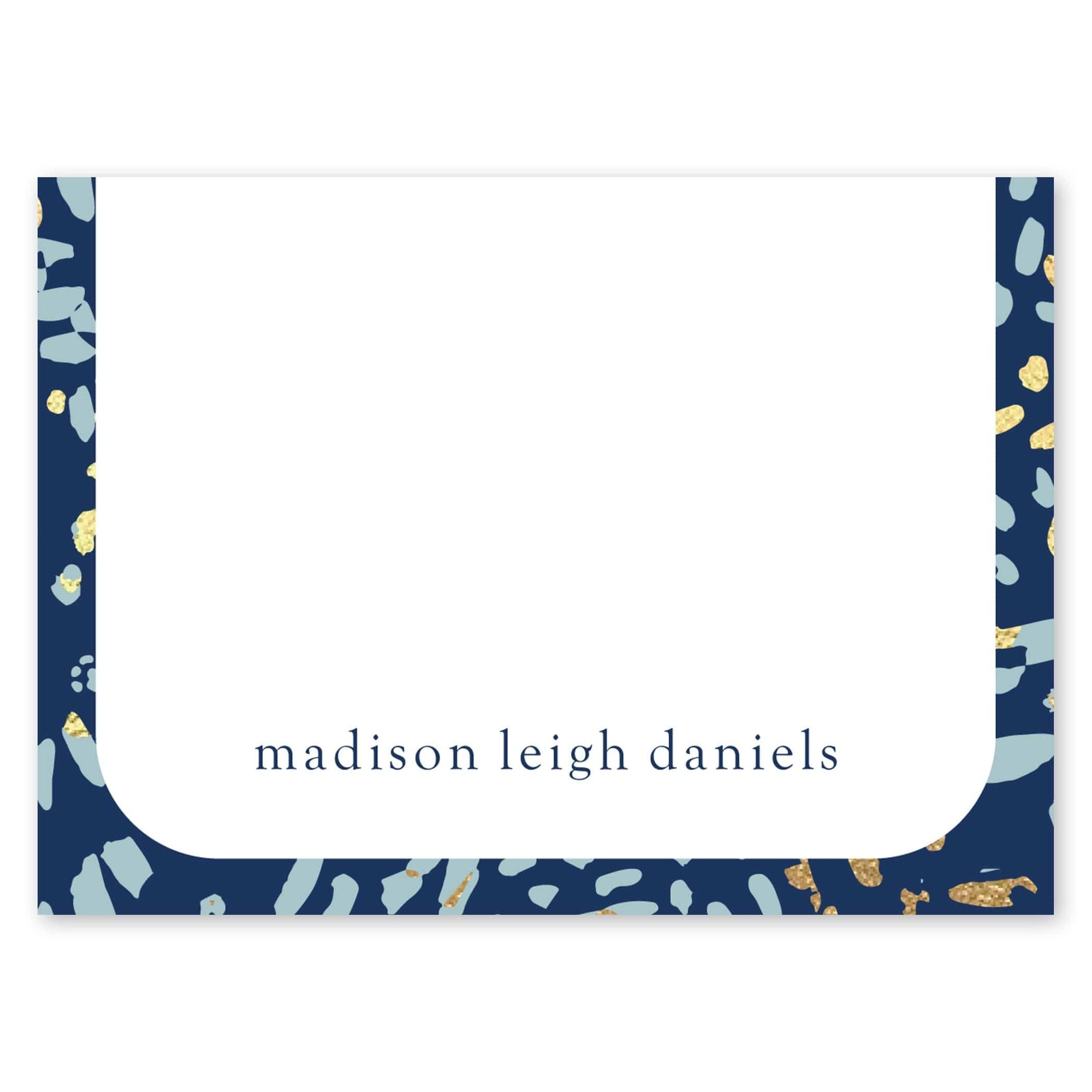 Abstract Dot Custom 4x3 Post It Note - 6 Pads Navy 97792 russell+hazel