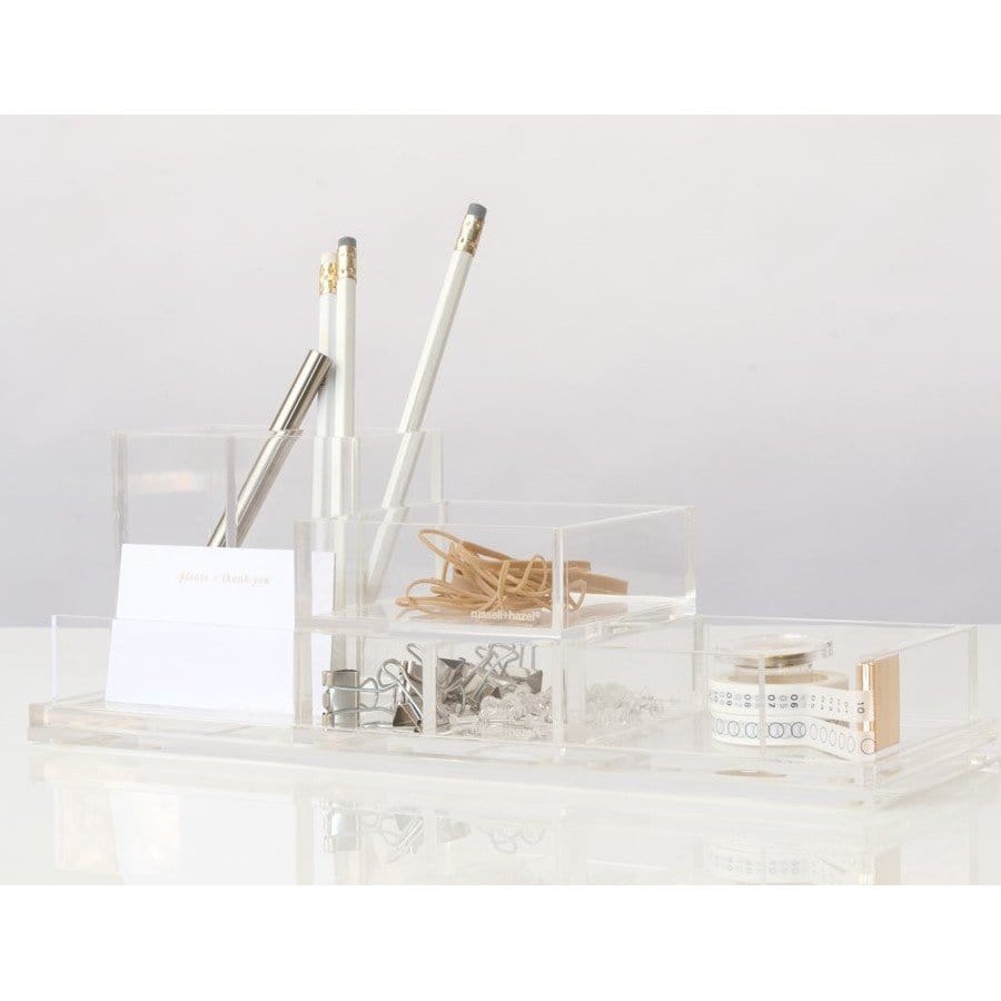 russell+hazel Acrylic Monthly Calendar with Pen Holder Clear