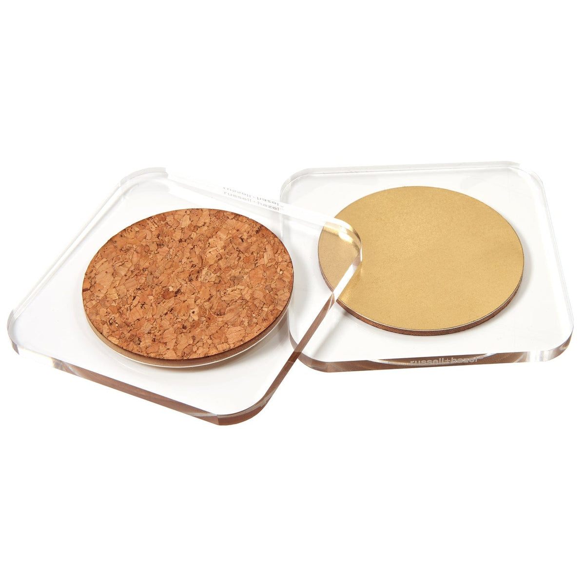 Clear Acrylic Coasters - Set of Two (4 x 4) (98140) | russell+hazel