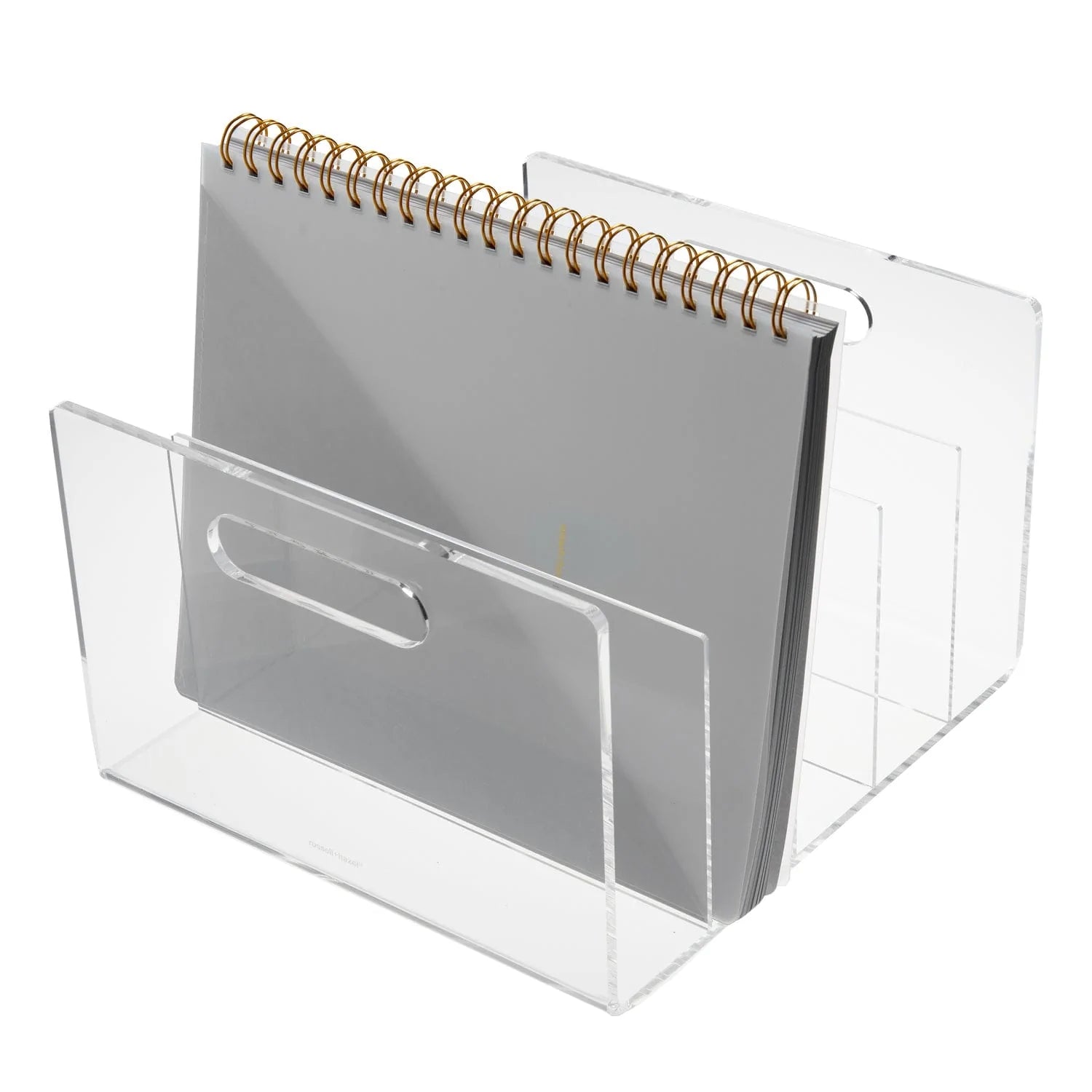 Osco Organisateur De Bureau Acrylique Transparent – 6 Compartiments + Tiroir, Design Élégant