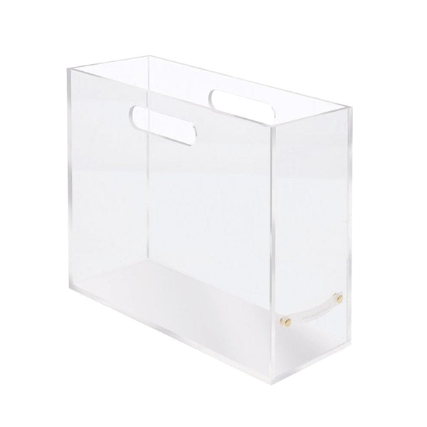 Clear Acrylic Slim Hanging File Box, Letter Sized, 4.5