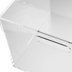 Clear Acrylic Hanging File Box, Letter Sized, 12.25 x 12.75 x 10