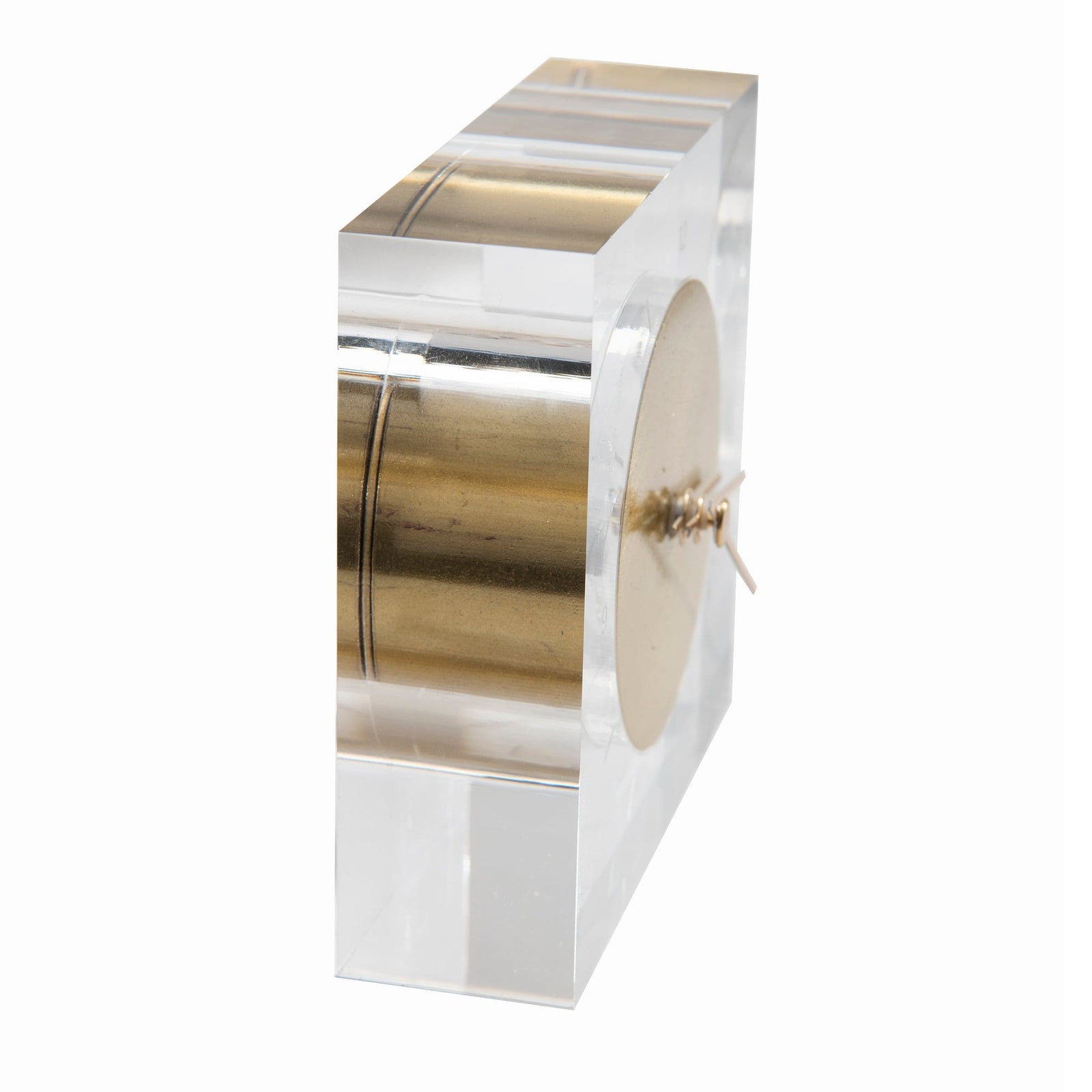 Acrylic + Gold Clock 63207 russell+hazel Acrylic + Gold Clock