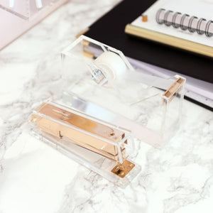 Clear and Gold Tape Dispenser, 1 Each, Mardel