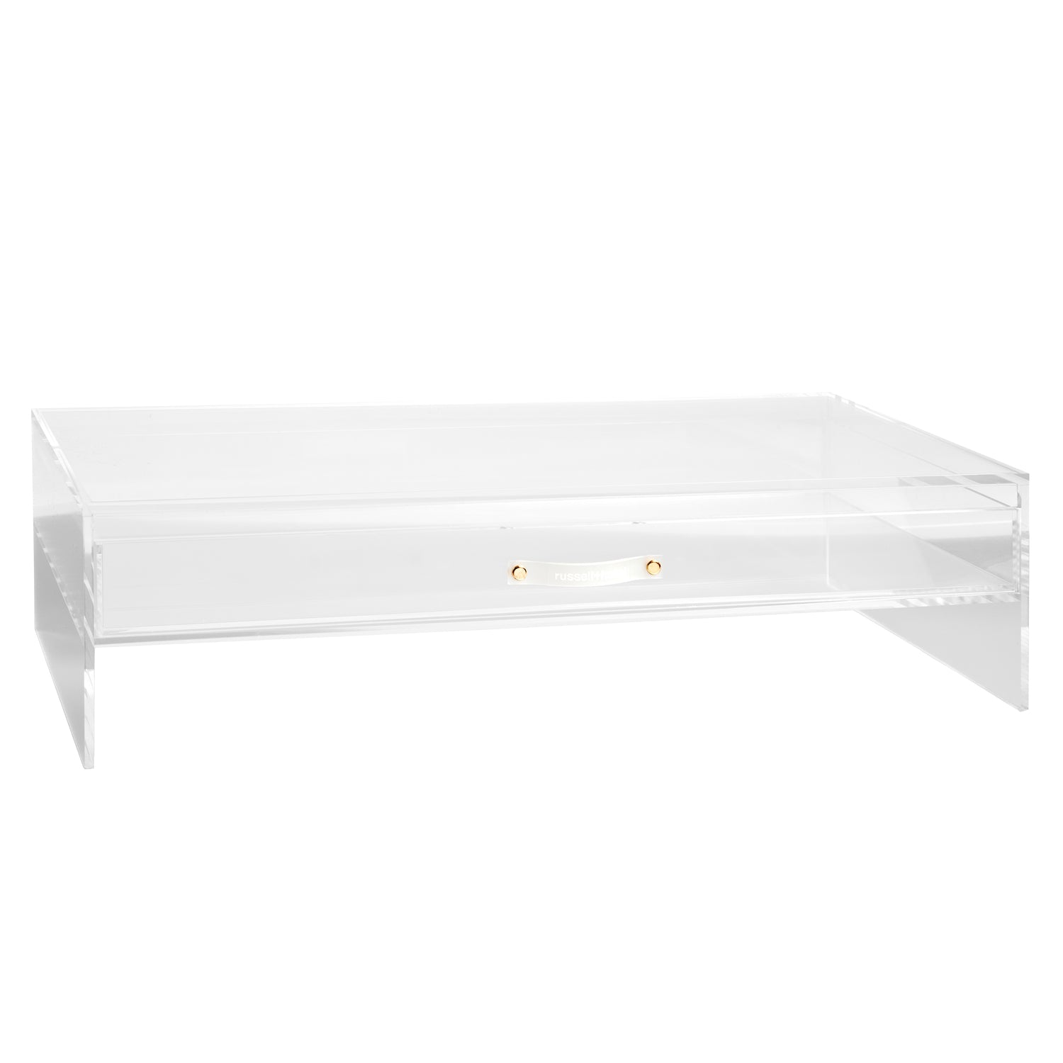 Acrylic Monitor Stand with Drawer 98149 russell+hazel Acrylic Organization