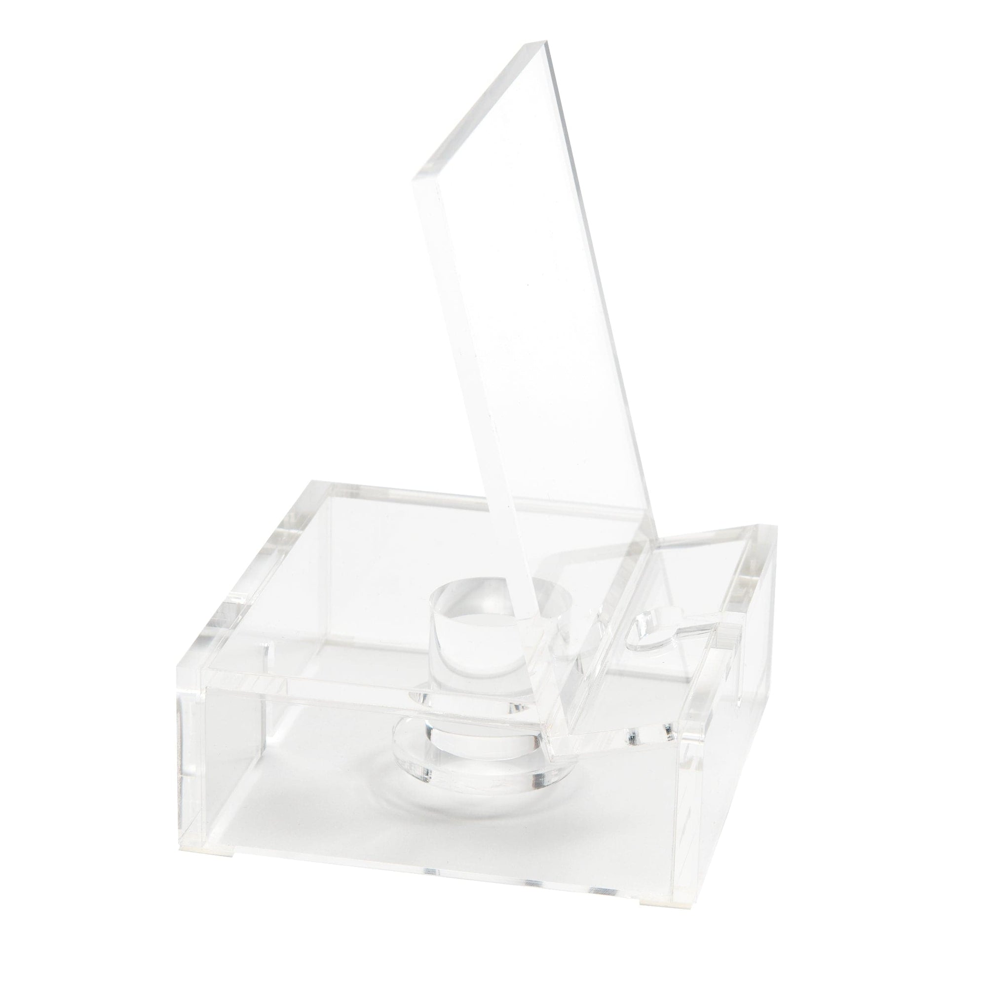 Clear Acrylic Universal Phone Stand with Charging Cord Manager, 4