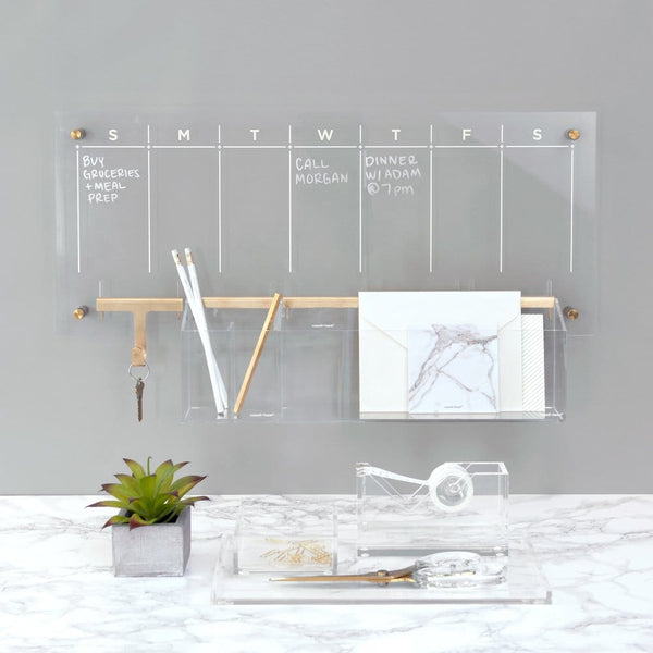 Clear Acrylic Wall Mailbox, 12.375