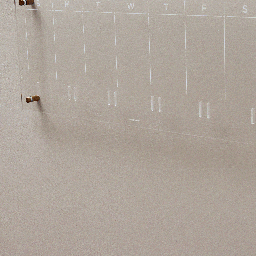 Acrylic Weekly Wall Calendar 44623 russell+hazel Calendar