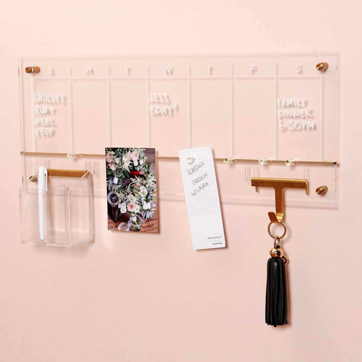 Clear Acrylic Weekly Dry Erase Wall Calendar, 24 clear-acrylic-weekly-dry-erase-wall-calendar-24-x-10-includes-wet-erase-markers-and-mounting-hardware-44623-russell-hazel