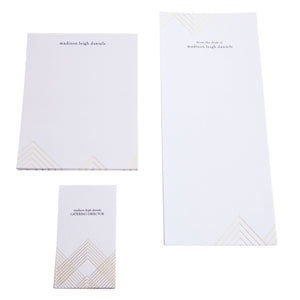 Crosshatch Custom Foil 4.25 x 5.5 Notecards russell+hazel Notecard