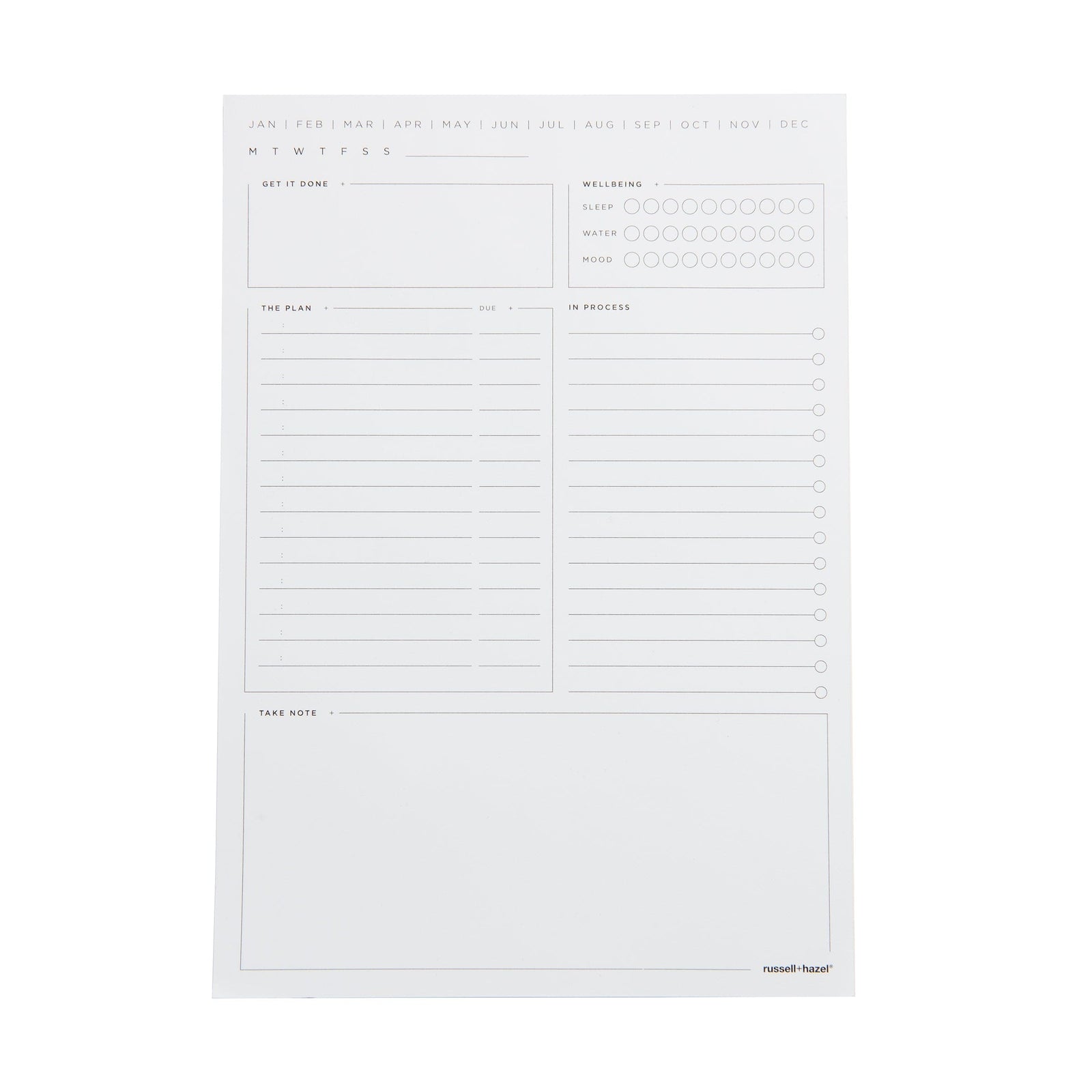 Desktop Daily Pad 62863 russell+hazel Planner