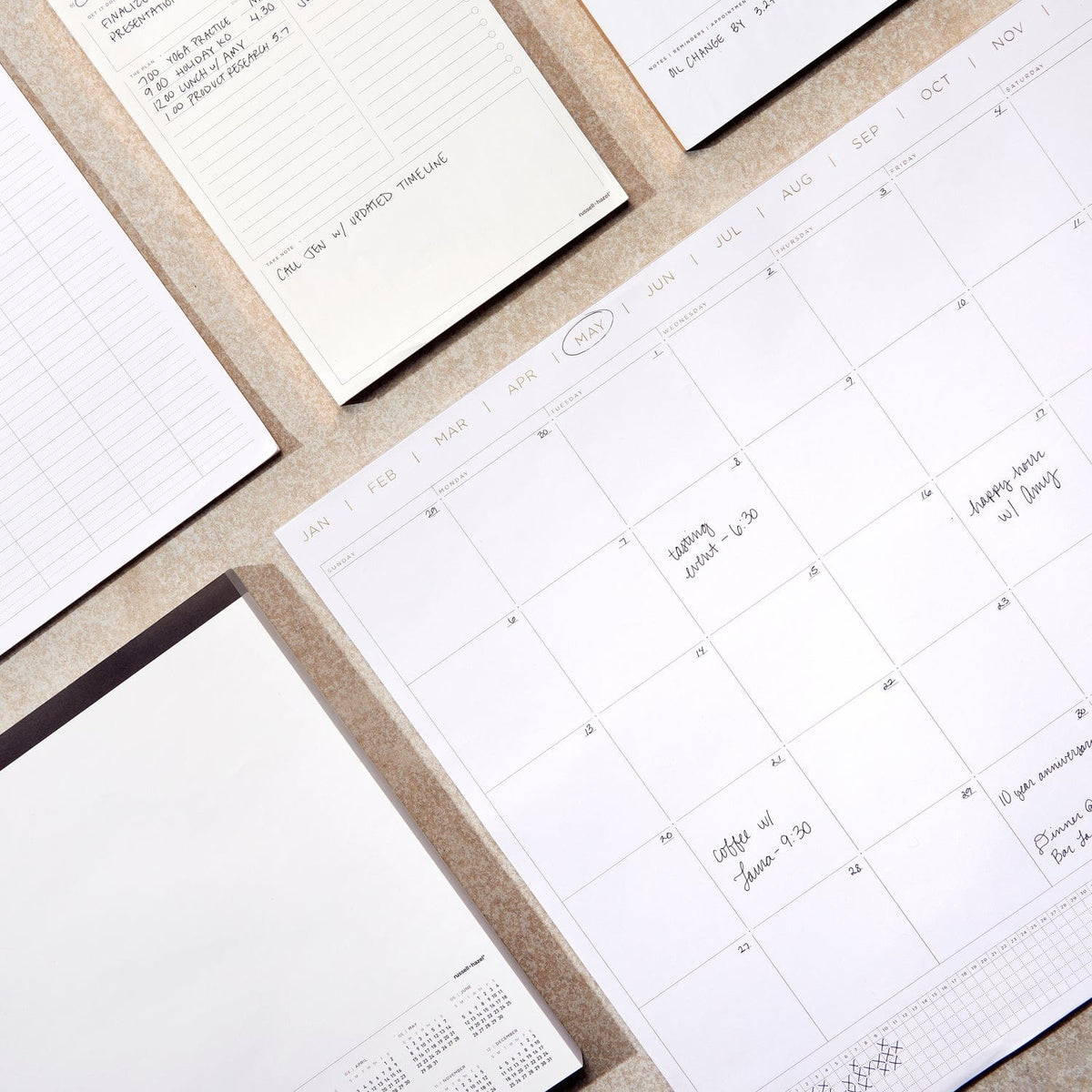 Monthly Undated Desk Calendar Pad with Goals Tracker, 22 monthly-undated-desk-calendar-pad-with-goals-tracker-22-x-16-5-36-sheets-white-with-gold-gilded-edges-31301-russell-hazel