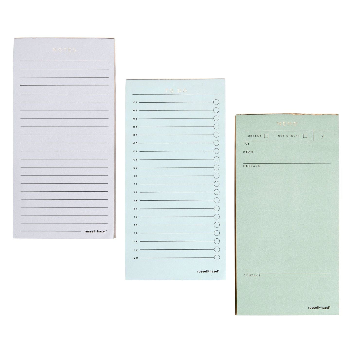Essentials Notepad Set - Dew 60968 russell+hazel Notepad
