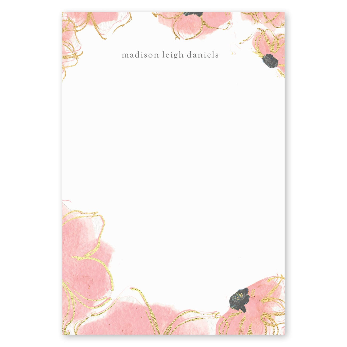 Floral Custom 4x6 Post It Note - 6 Pads White 97803 russell+hazel