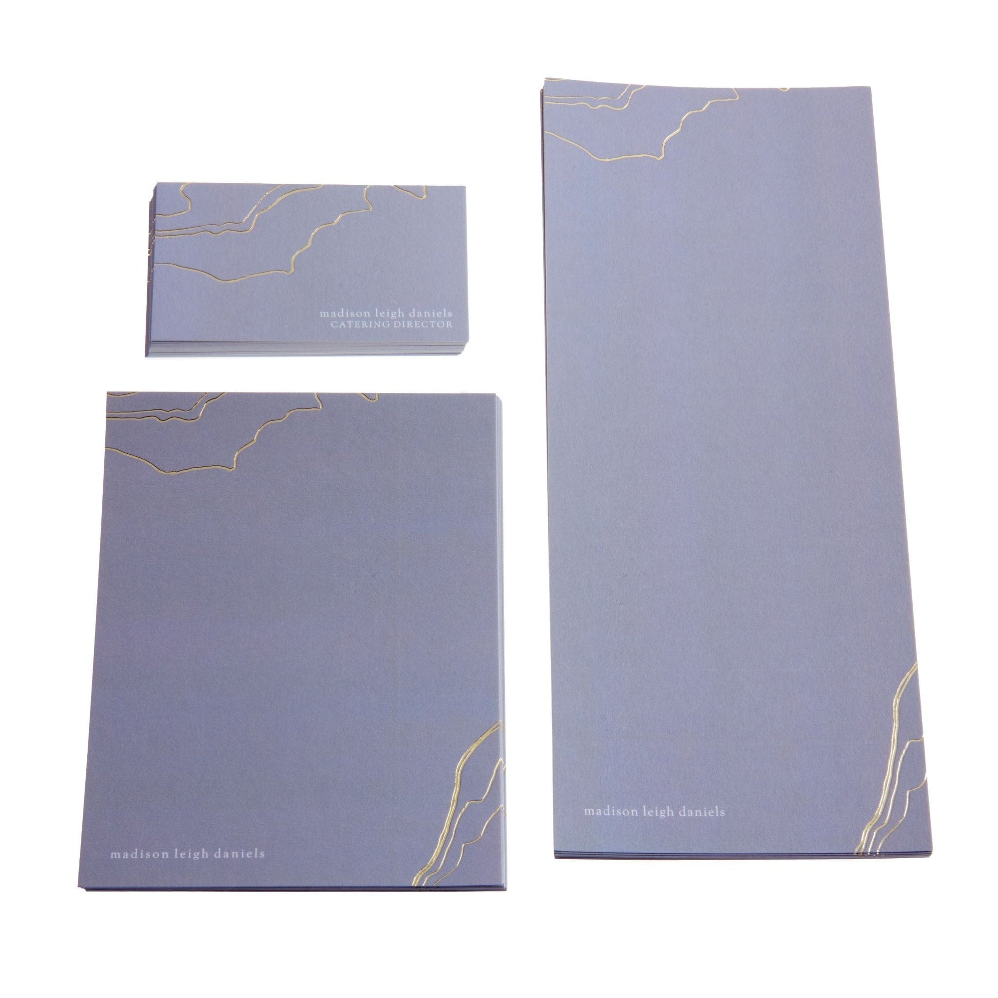 Gray Marble Custom Foil Business Cards russell+hazel Business Cards